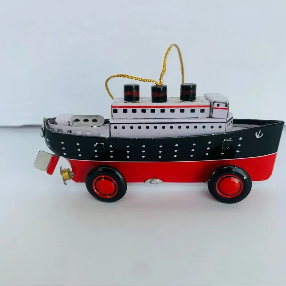 1998 Schylling Tin Ship Ornament